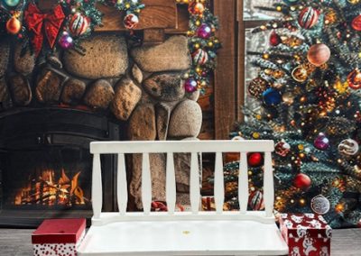 Rustic Christmas Fireplace
